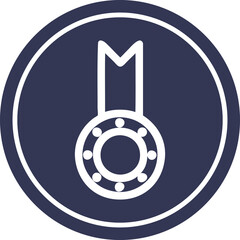 medal award circular icon symbol