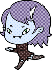 cartoon friendly vampire girl running