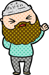 Fototapeta premium cartoon man with beard
