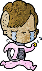 cartoon crying girl