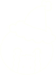 Christmas Orange Chalk Drawing