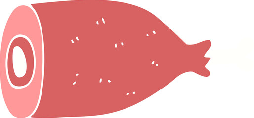 flat color illustration of meat
