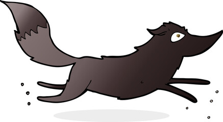 cartoon wolf running