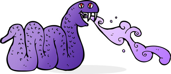 cartoon spitting snake