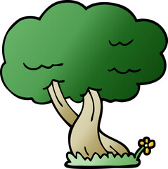 cartoon doodle tree