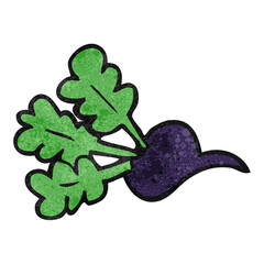 freehand retro cartoon beet
