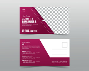 Corporate postcard design template. amazing and modern postcard design.Creative corporate business Modern postcard EDDM design template.