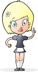 cartoon pretty maid