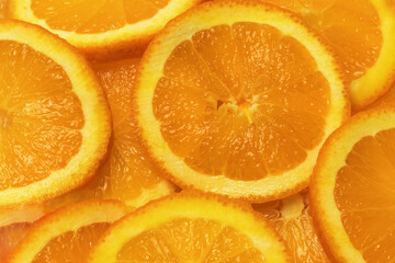 slices of oranges on a table