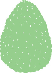 flat color illustration of avocado