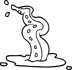 line drawing cartoon spooky tentacle