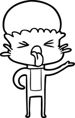 disgusted cartoon alien
