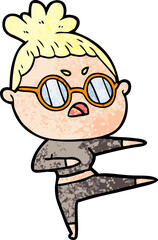 cartoon annoyed woman