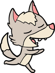 cartoon wolf laughing