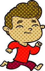 running cartoon man