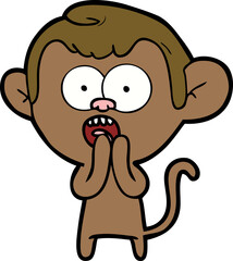 cartoon shocked monkey