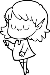 happy cartoon elf girl