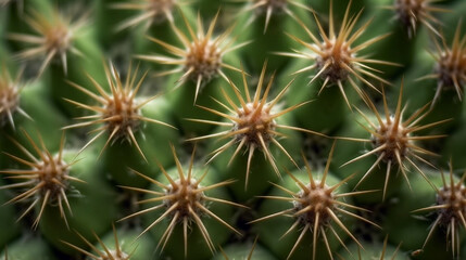 Fototapeta premium spines on cactus close up background