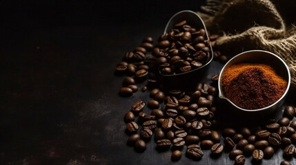 Fototapeta premium Coffe with coffee beans