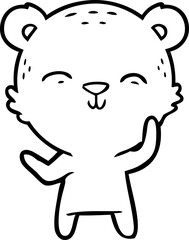 happy cartoon bear