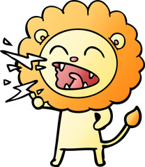 cartoon roaring lion