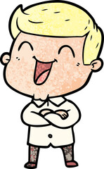 Naklejka premium cartoon man laughing
