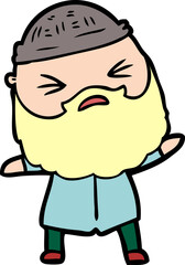 cartoon man with beard