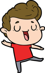 happy cartoon man
