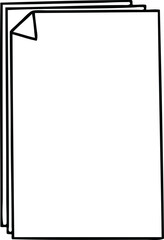 Obraz premium line drawing quirky cartoon paper pile