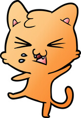cartoon cat hissing