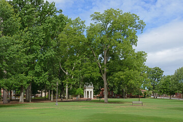 Park and Cupola (gazebo) on west end of campus of East Carolina University (ECU), public research...