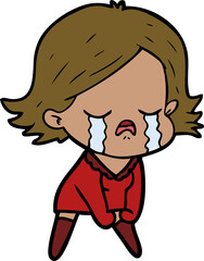 cartoon girl crying