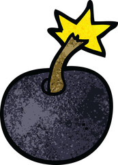 round cartoon doodle bomb