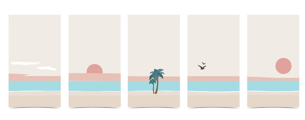 Beach postcard with sand,sea and sky in the daytime