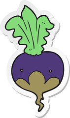 sticker of a cartoon beet