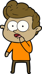 cartoon staring man