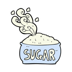 freehand drawn cartoon sugar bowl