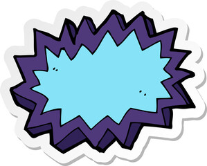 Obraz premium sticker of a cartoon explosion symbol