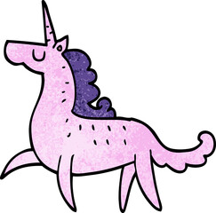 cartoon doodle magical unicorn