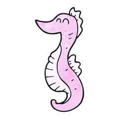 Fototapeta premium freehand textured cartoon seahorse