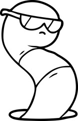 cartoon cool worm