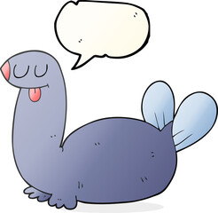 freehand drawn speech bubble cartoon seal