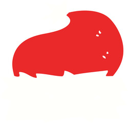 flat color illustration of christmas hat