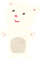 cartoon happy little polar bear