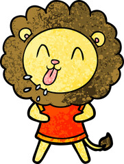 happy cartoon lion