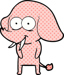 happy cartoon elephant