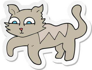 sticker of a cartoon cat
