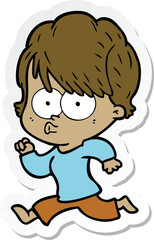 Obraz premium sticker of a cartoon woman