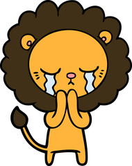 crying cartoon lion