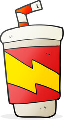 freehand drawn cartoon soda drink